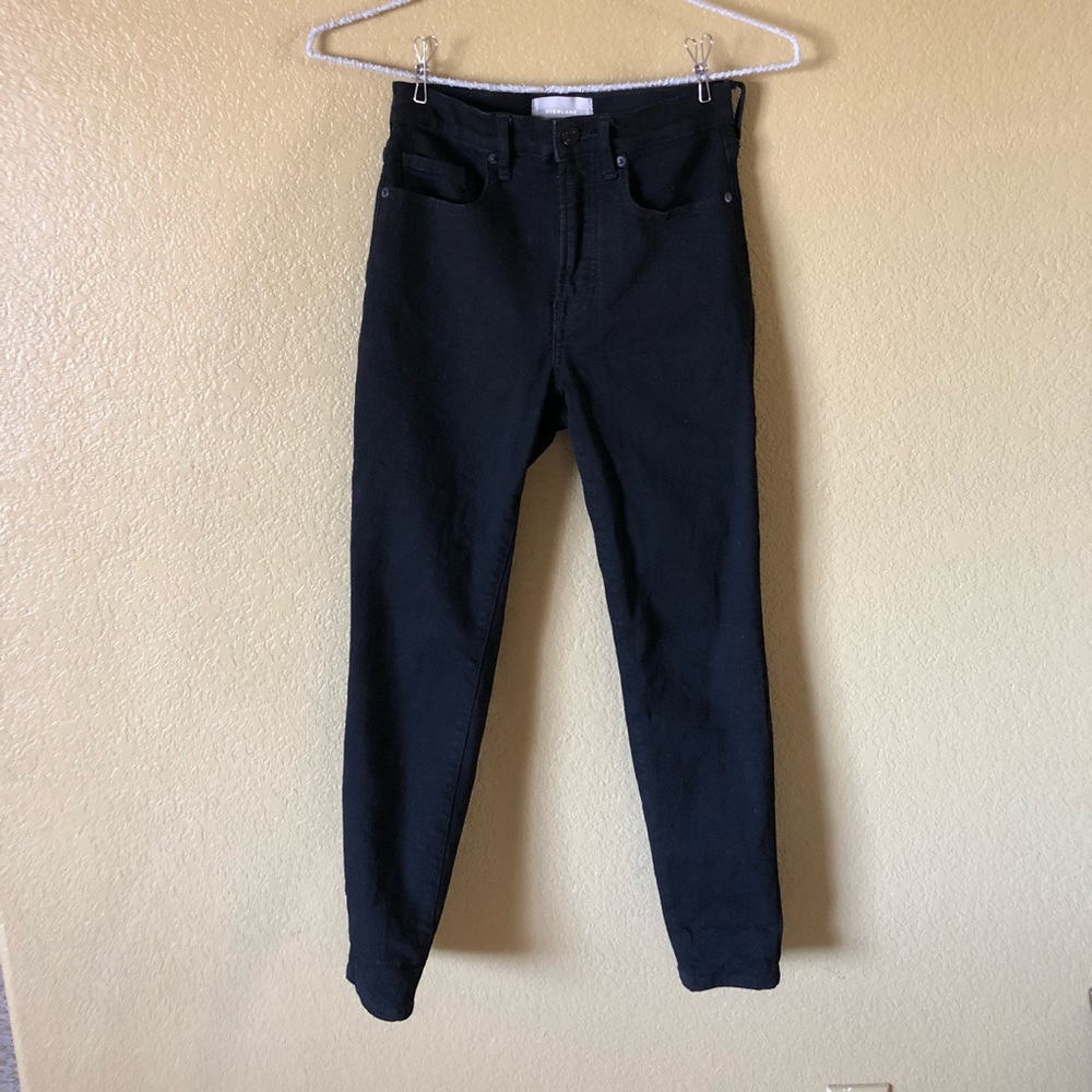 Everlane black high rise skinny Jean 27 ankle